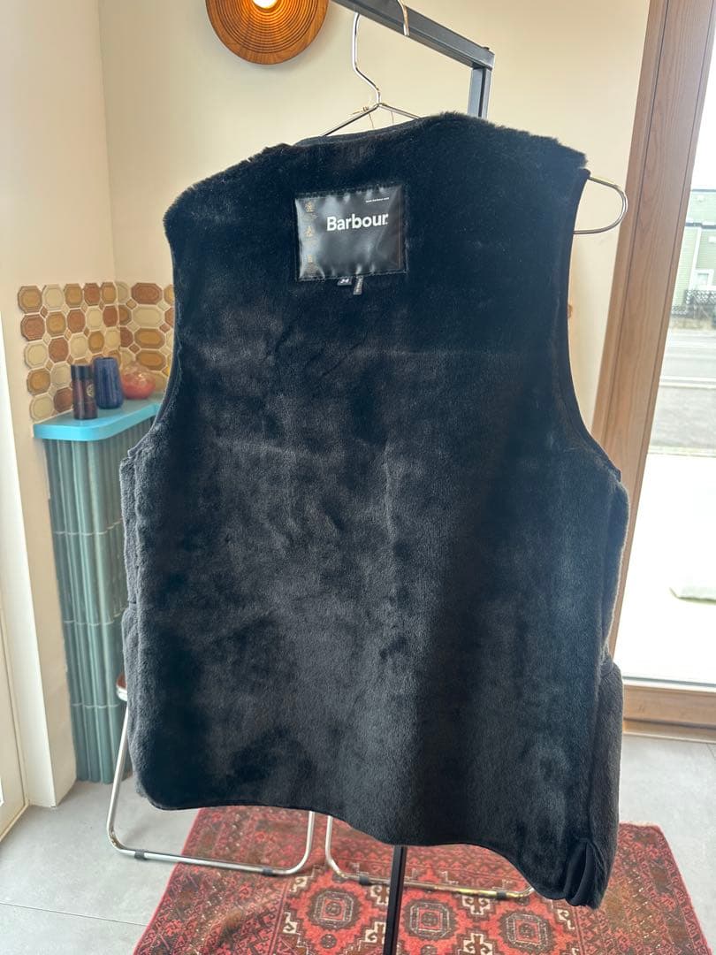 Barbour 黒 フリース ベスト Barbour（バブアー） ライナーベスト WARM PILE WAISTCOAT/ZIP-IN