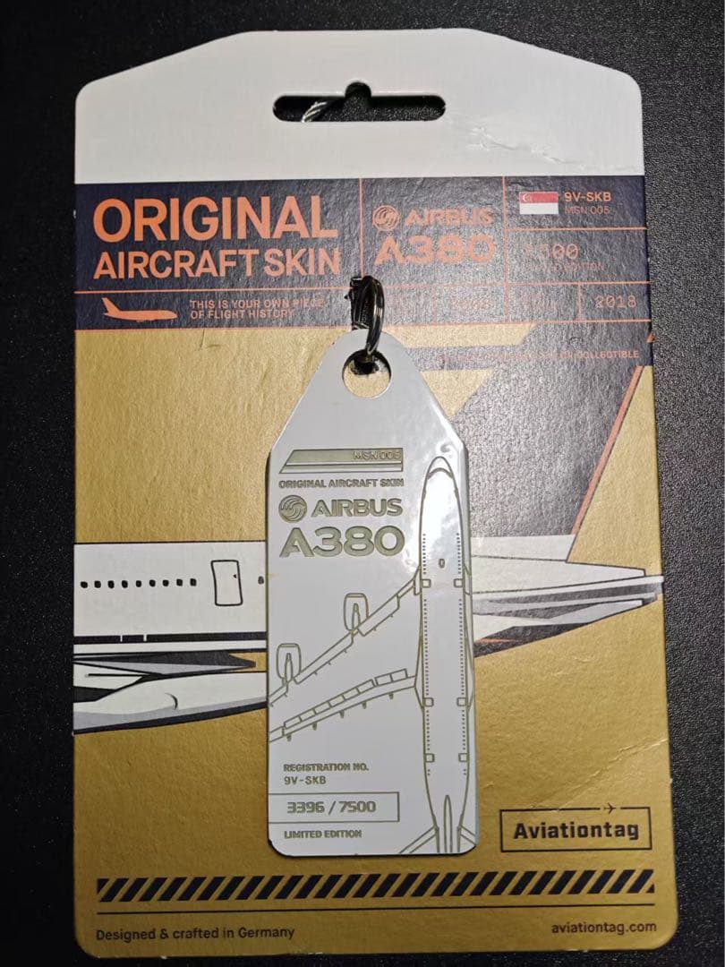 シンガポール航空 Aviationtag 9V-SKB A380-800
