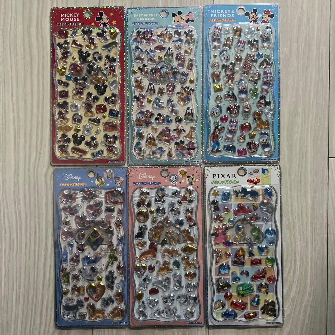 正規品 プチドロップステッカー プチドロ ディズニー 6枚セット