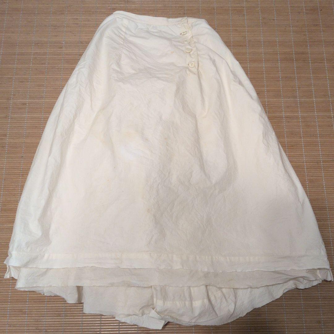 難シミありポールハーデン　生成りバックギャザースカート　定価20万 HAVERSACKシャンブレー ギャザーロングスカート - Daja オンラインストア