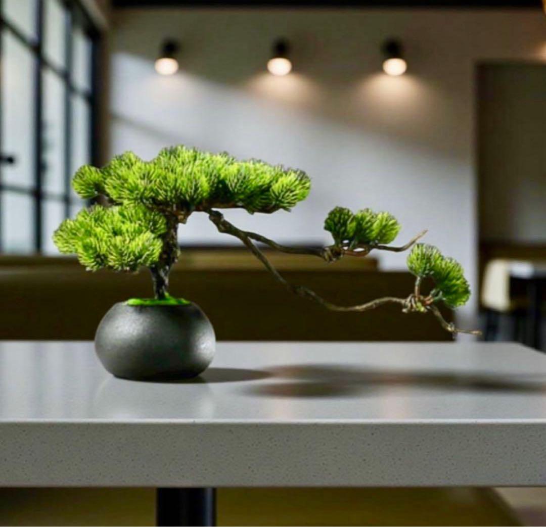 幅43cm 人工盆栽 盆栽 フェイク盆栽 松 フェイクグリーン 造花 高品質