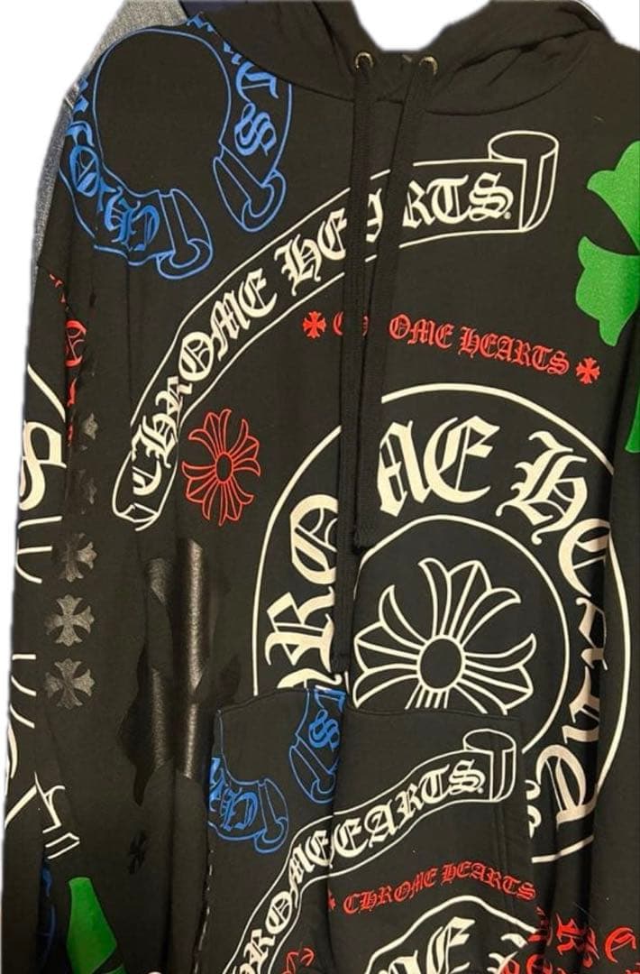 本日特別値下げ クロムハーツ 安心のジャパンタグ stencil パーカー XL