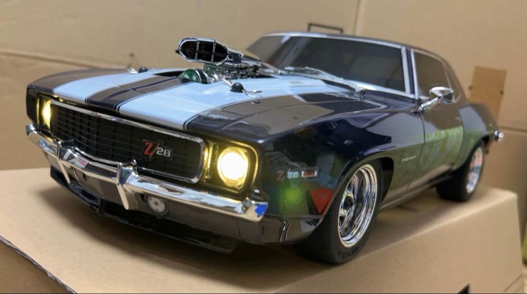 京商 Z28カマロ 550モーター カスタム塗装 LED プロポ付き 安売り