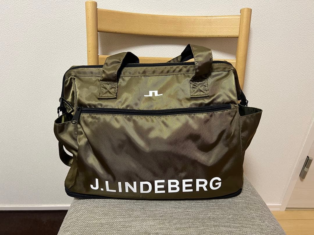 J.LINDEBERG ボストンバッグ オリーブ Boston Bag Print / Warp Forest L – J.Lindeberg