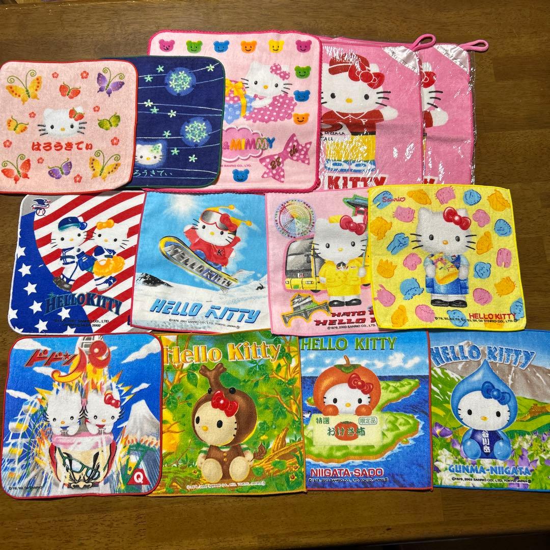 ハローキティ ハンカチセット 13枚セット 楽天市場】キティ コラボ（ハンカチ・ハンドタオル｜バッグ・小物
