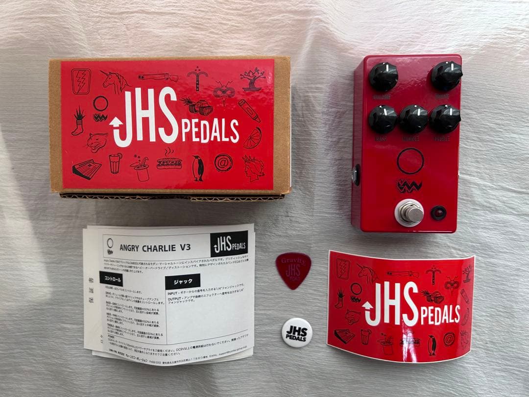 JHS Pedals Angry Charlie V3 レッド JHS Angry Charlie V3 Channel Drive Pedal | Sweetwater