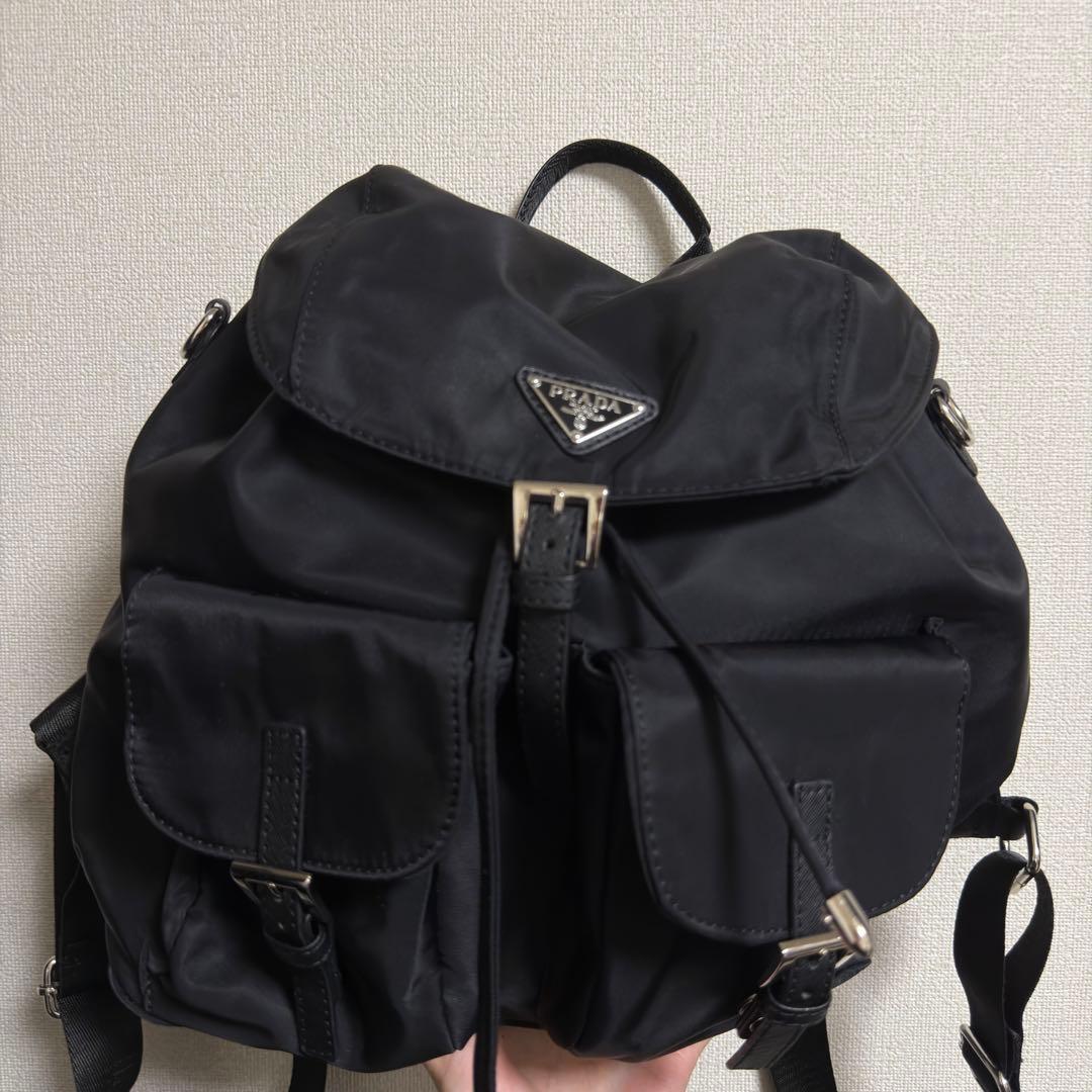 PRADA ブラック ナイロン ノベルティ バックパック バッグ