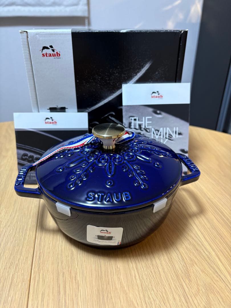 【新品未使用品】staub ワナベS 16cm スノーフレーク グランブルー