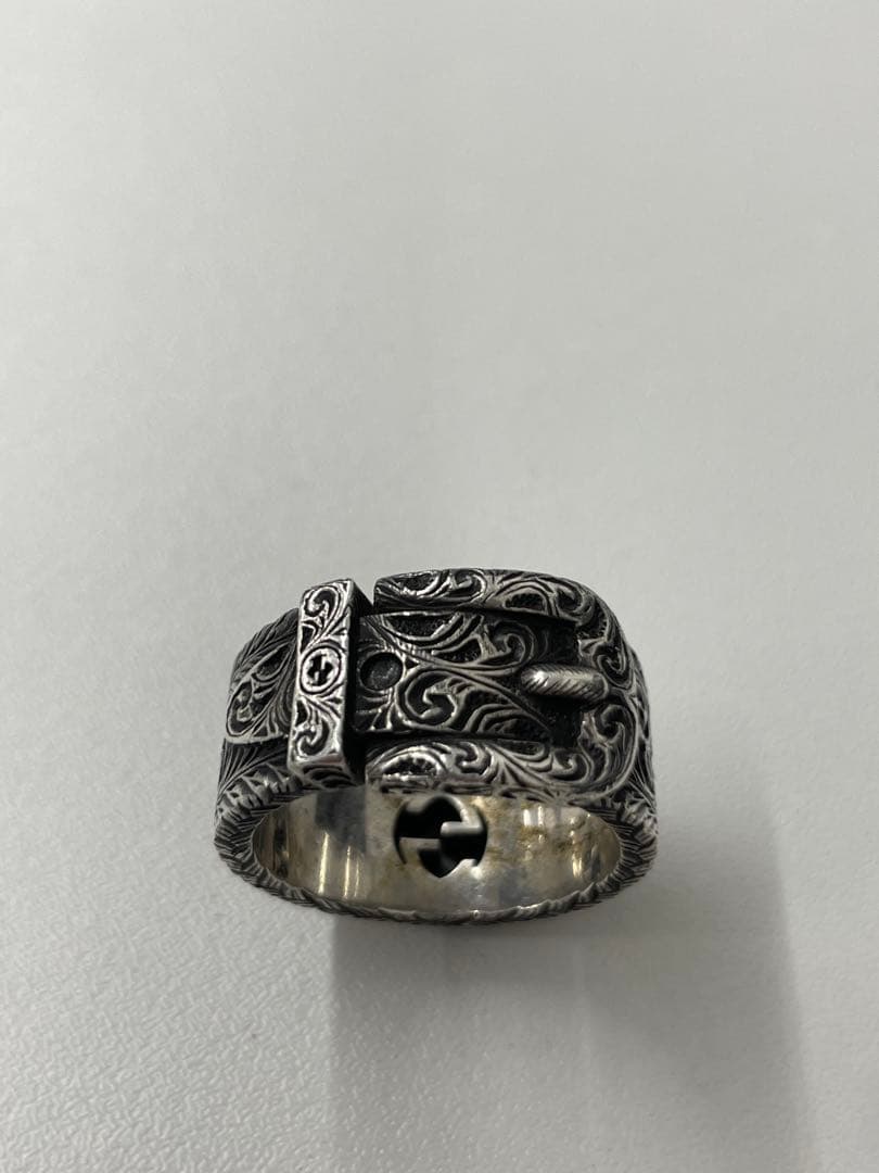 GUCCI シルバー インターロッキングG リング 22号