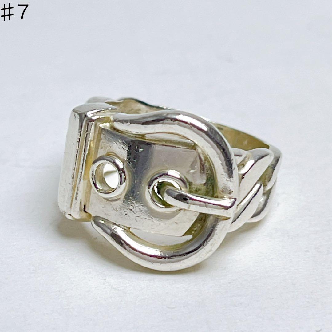 エルメス ブックルセリエ バックル リング 925 ミネルヴァ刻印 7号