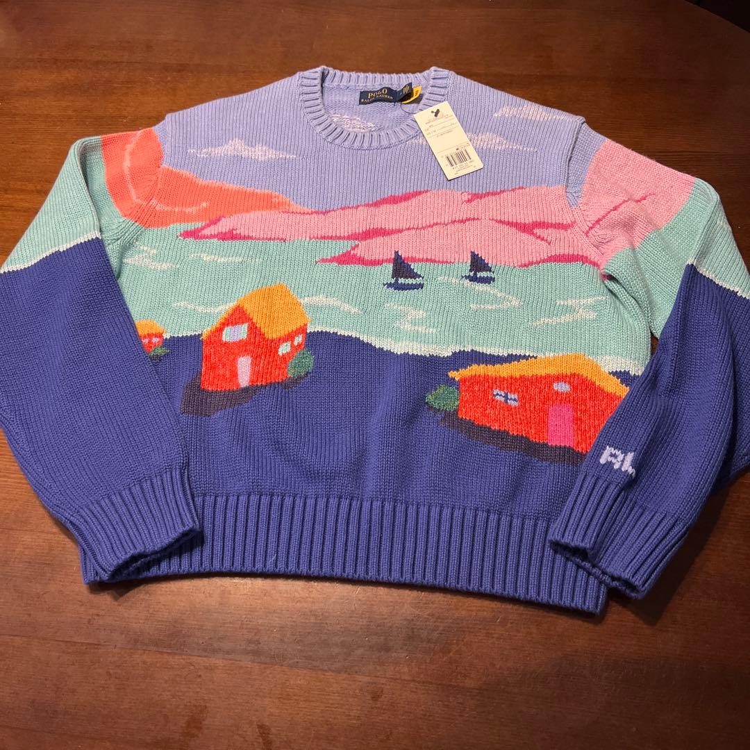 ラルフローレン　シーニックグラフィッククルーネックセーター