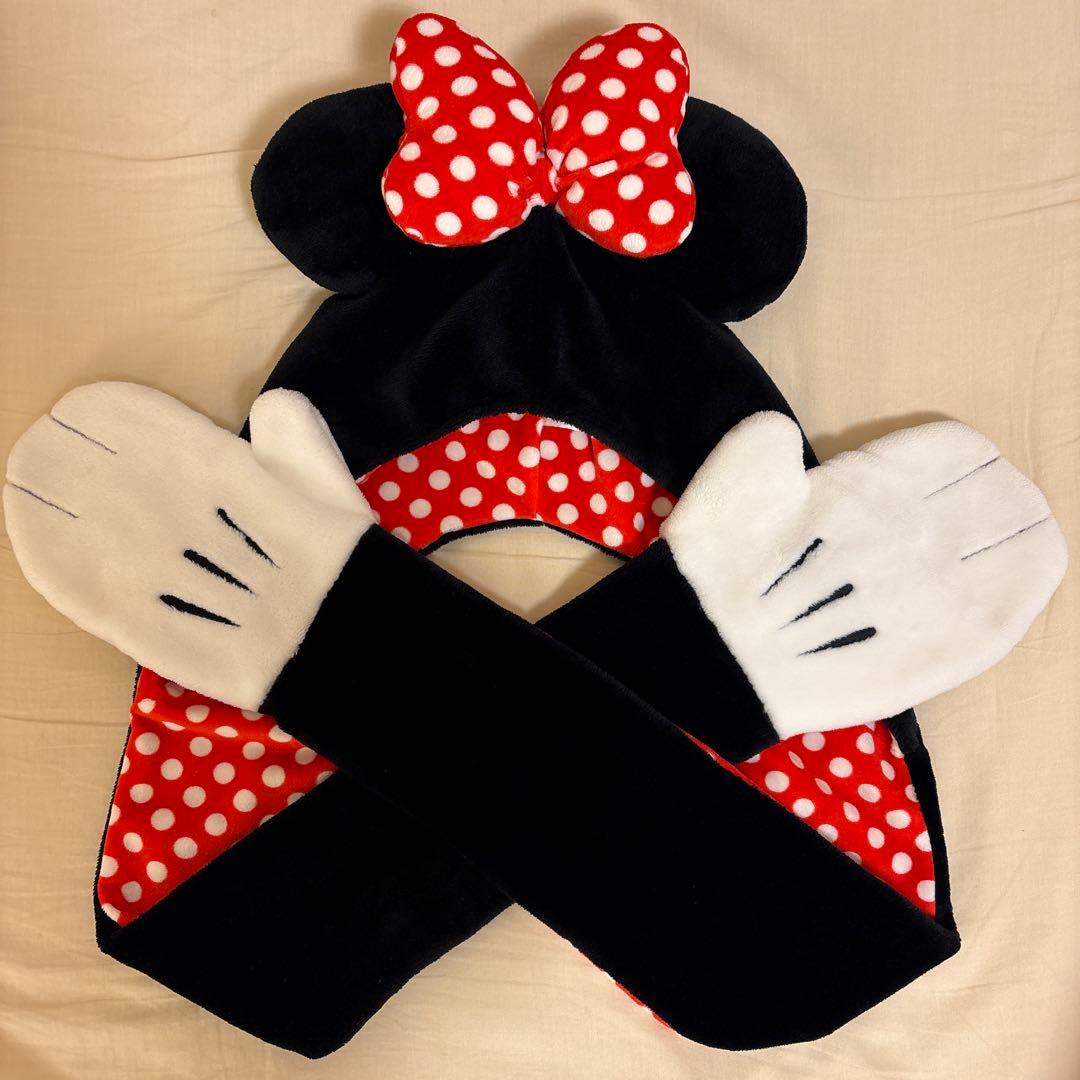 ミニーマウス マフラーキャップ 大人用 - メルカリ