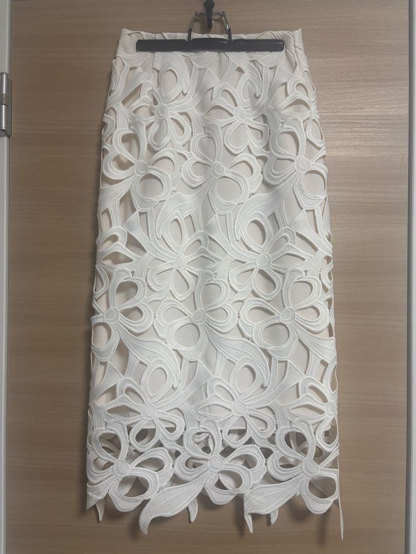 CELFORD セルフォード オリジナルリボンレーススカート アイボリー