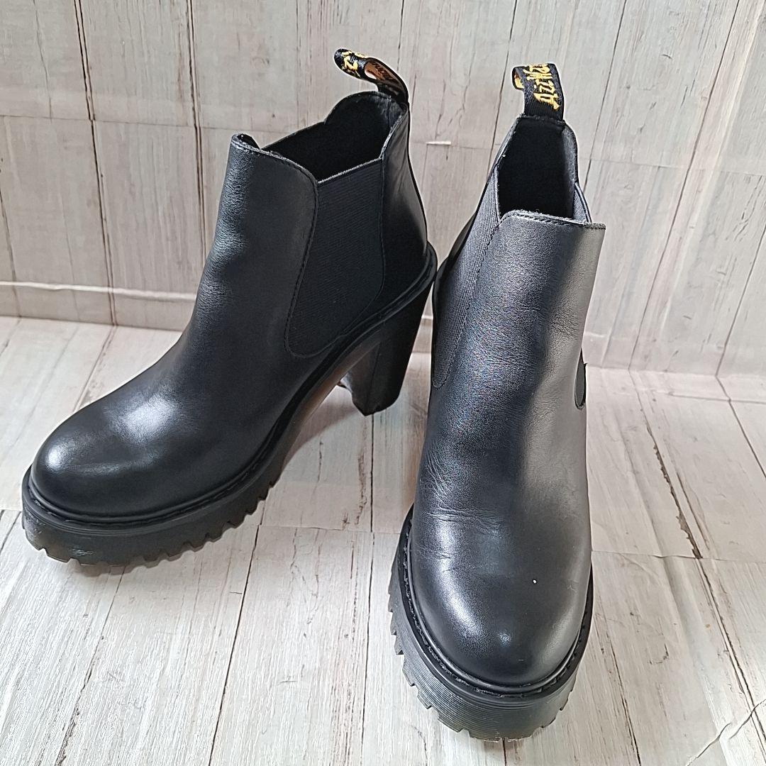 未使用級【23.5】ドクターマーチン ハーストン サイドゴアブーツ 厚底 黒 2026年最新】ドクターマーチン ハーストン hurstonの人気アイテム