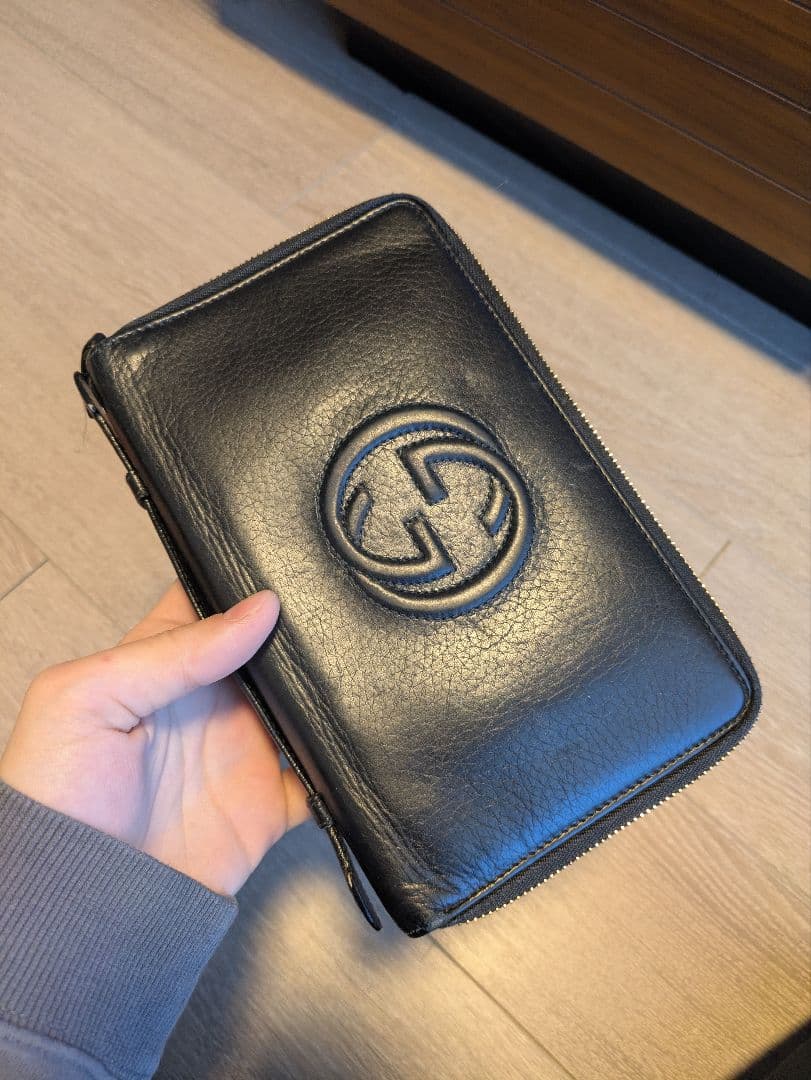 GUCCI　トラベルウォレット/オーガナイザー/長財布 グッチ 長財布 オーガナイザー シマ ダブルジップ シェリー トラベル