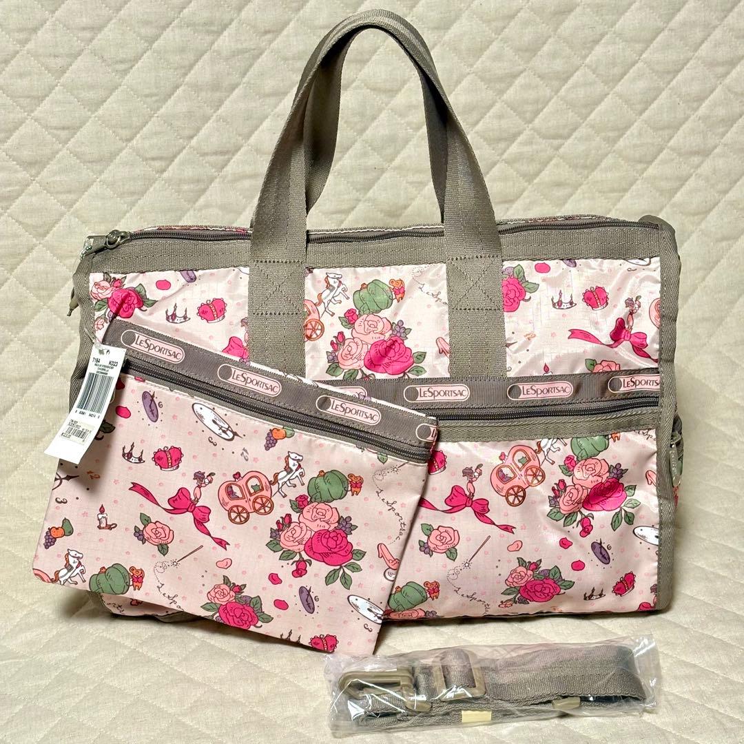 レスポートサック　シンデレラ　ディズニー　MED WEEKENDER ポーチ付き