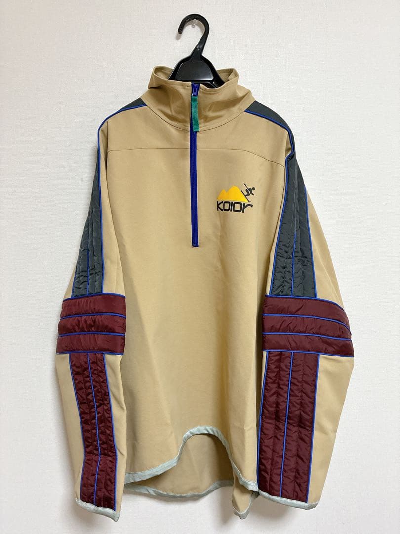 24ssカラーkolorアノラックブルゾンプルオーバージャケットカラービーコン