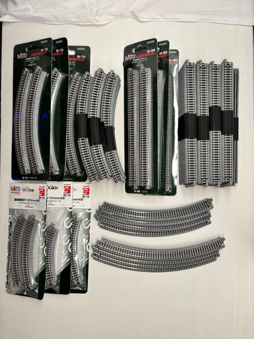 KATO Nゲージ 線路116本セット 新品36本含む-バラ売可能
