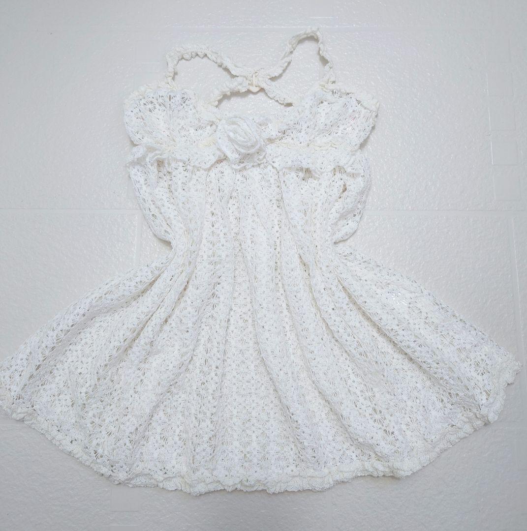 2000s LIZLISA 希少 レース キャミソール クロスバックストラップ