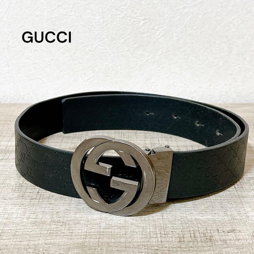 GUCCI シグネチャー レザー ベルト