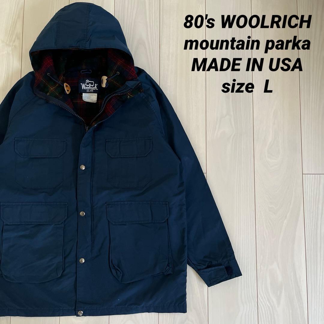 80's WOOLRICH mountain parka ウールリッチ 古着 80s WOOLRICH Lined Mountain Parka (L) BLACK | Wonder Wear