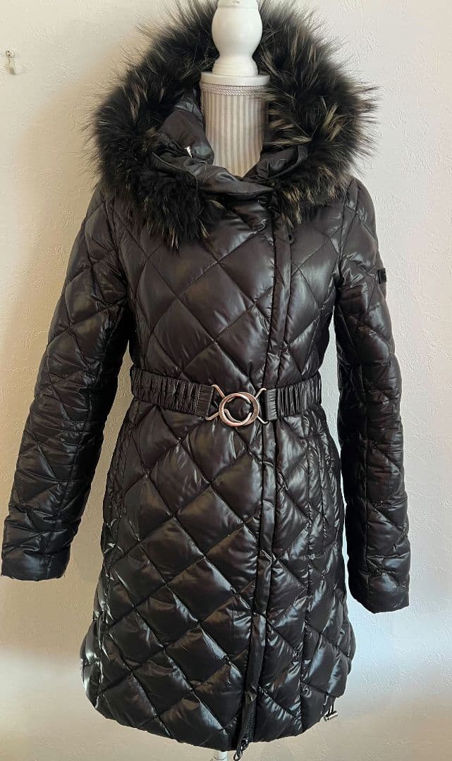 【美品】タトラス ロングダウン ジャケット ブラック L TATRAS ベルト付