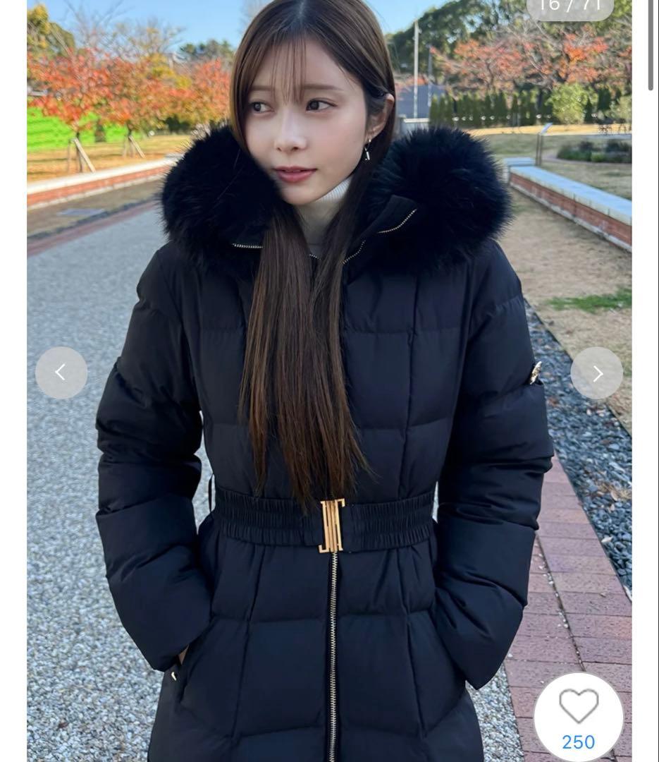 今期SNIDEL ブラック ロングダウンジャケット SNIDEL（スナイデル） ダウンコート ダウンジャケット 「00サイズあり