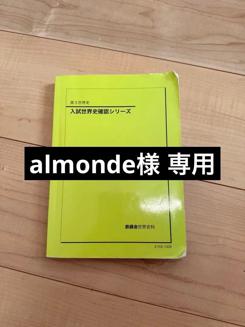 【20,000円から値下げ中】鉄緑会 高3 入試世界史確認シリーズ