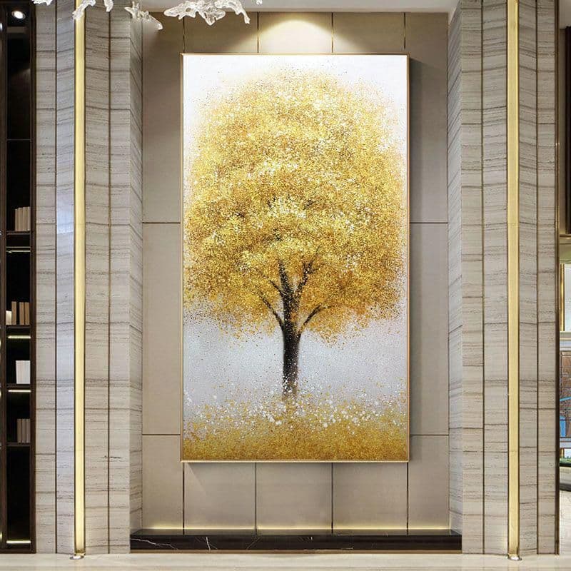 リビング装飾画の抽象的な手描きの油絵の玄関の廊下に掛けてあります。