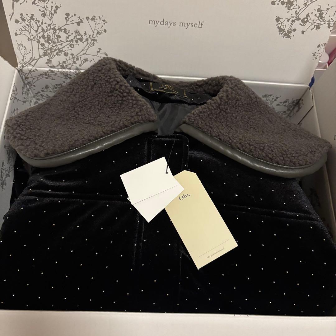 Olu. オルドット ラインストーンボアブルゾン