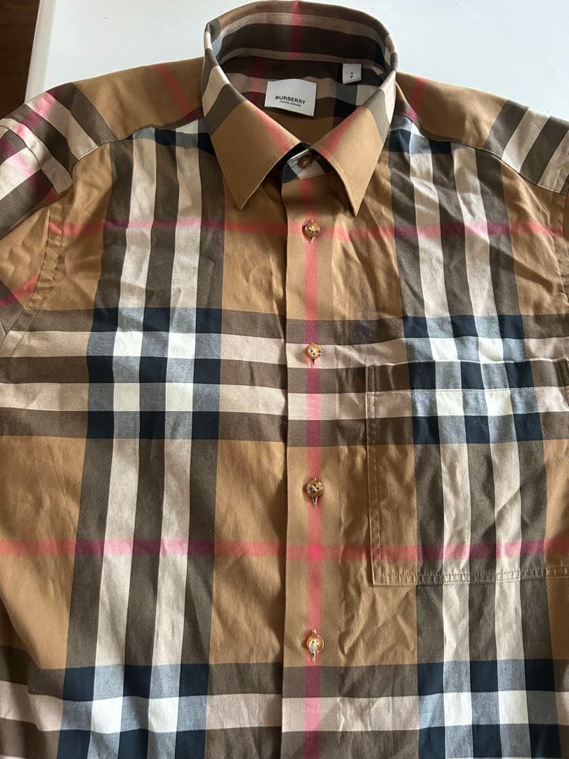 Burberry チェック柄 長袖シャツ Sサイズ