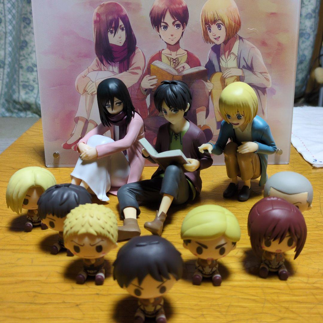 一番くじ進撃の巨人〜地ならし〜　A賞ミカサ&エレン&アルミン　ちょこのっこ等付き