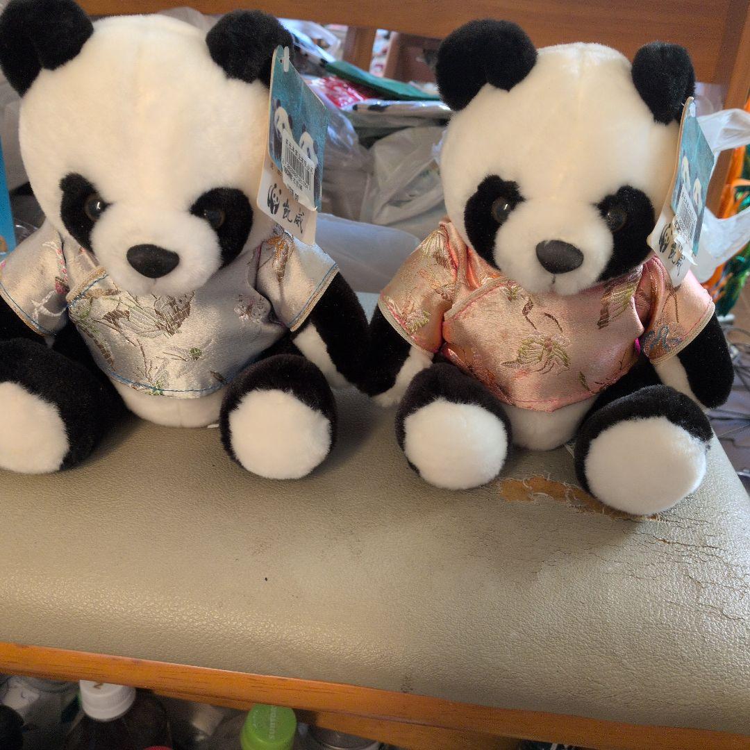 パンダぬいぐるみ 2体セット 着物風