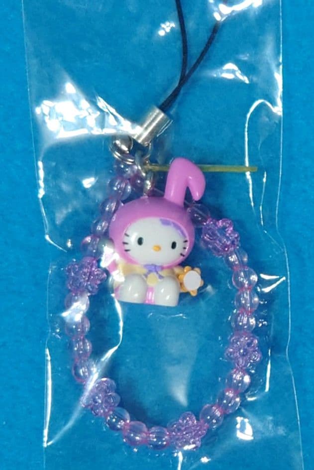 超激レア非売品☆ビッグエコー・ピンク音符キティ・ストラップ☆2002