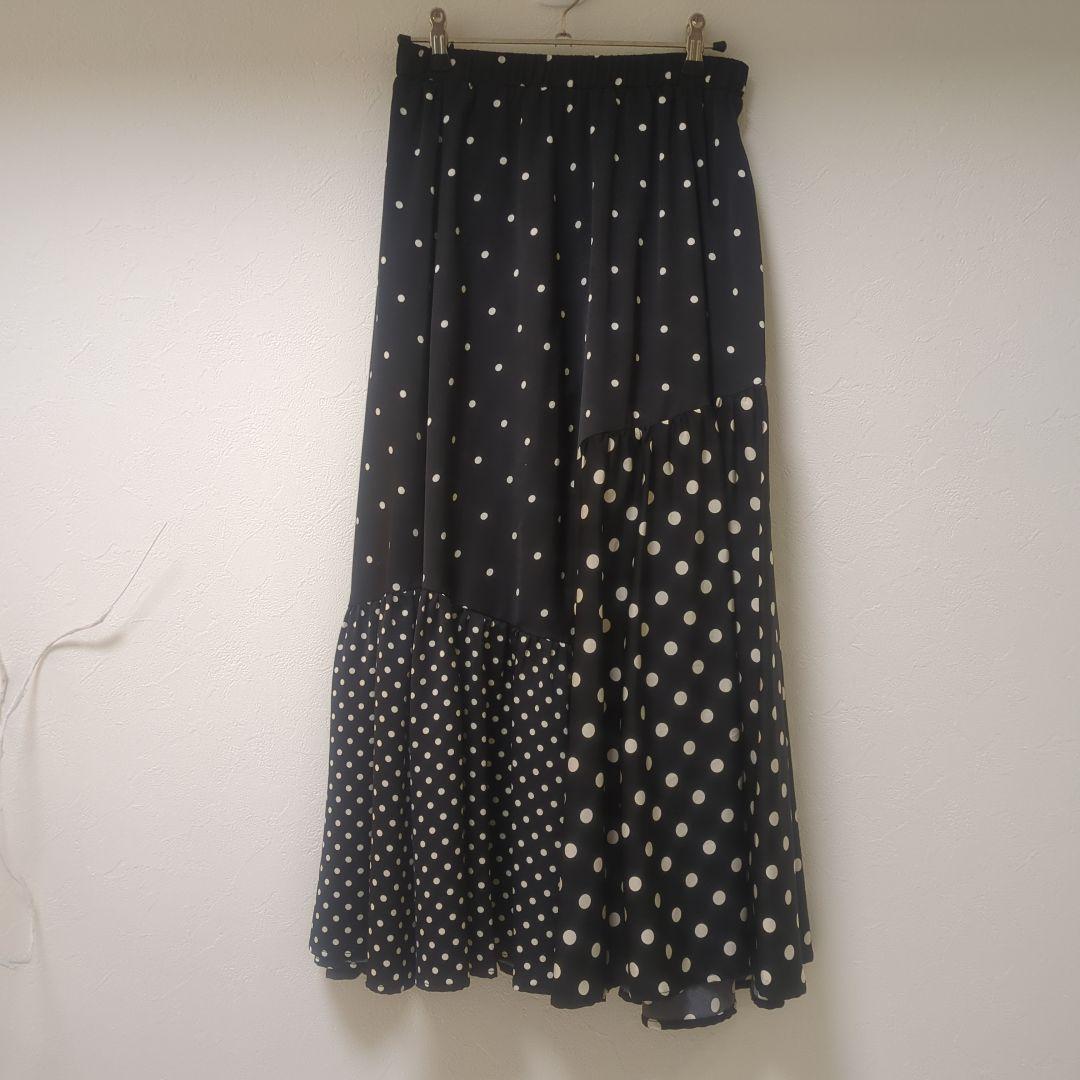 ビアズリー　ドット　フレアスカート　0
