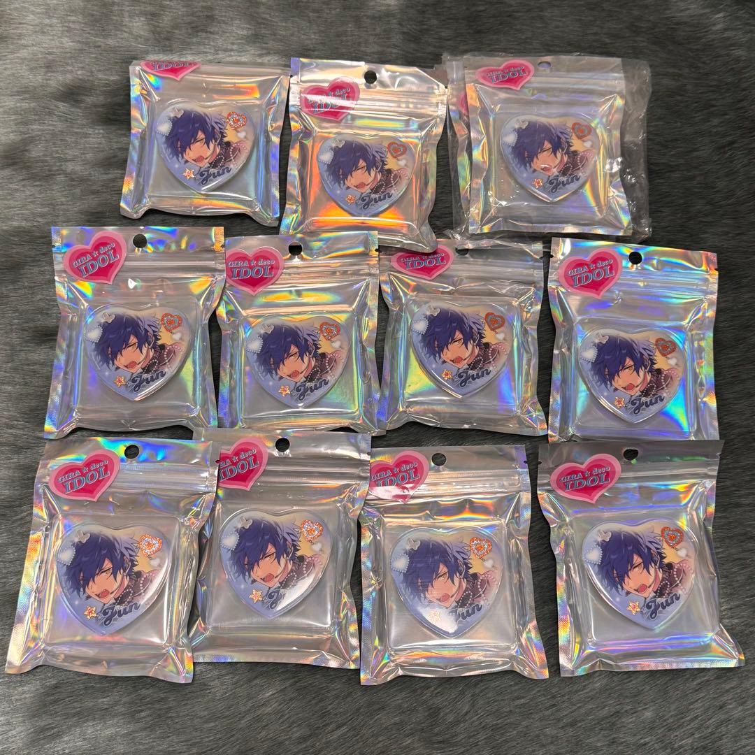 あんスタ 漣ジュン GIRA☆デコ ハート缶バッジ 12個セット