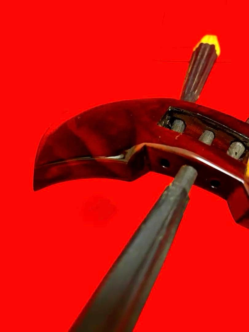 フライングやもりん ガマゴン黒檀竿　三線