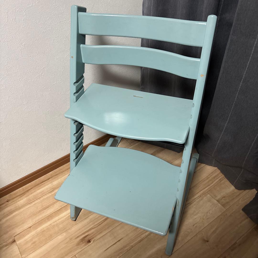 ストッケ　トリップトラップ　シリアルナンバー6 水色　状態普通　最安値