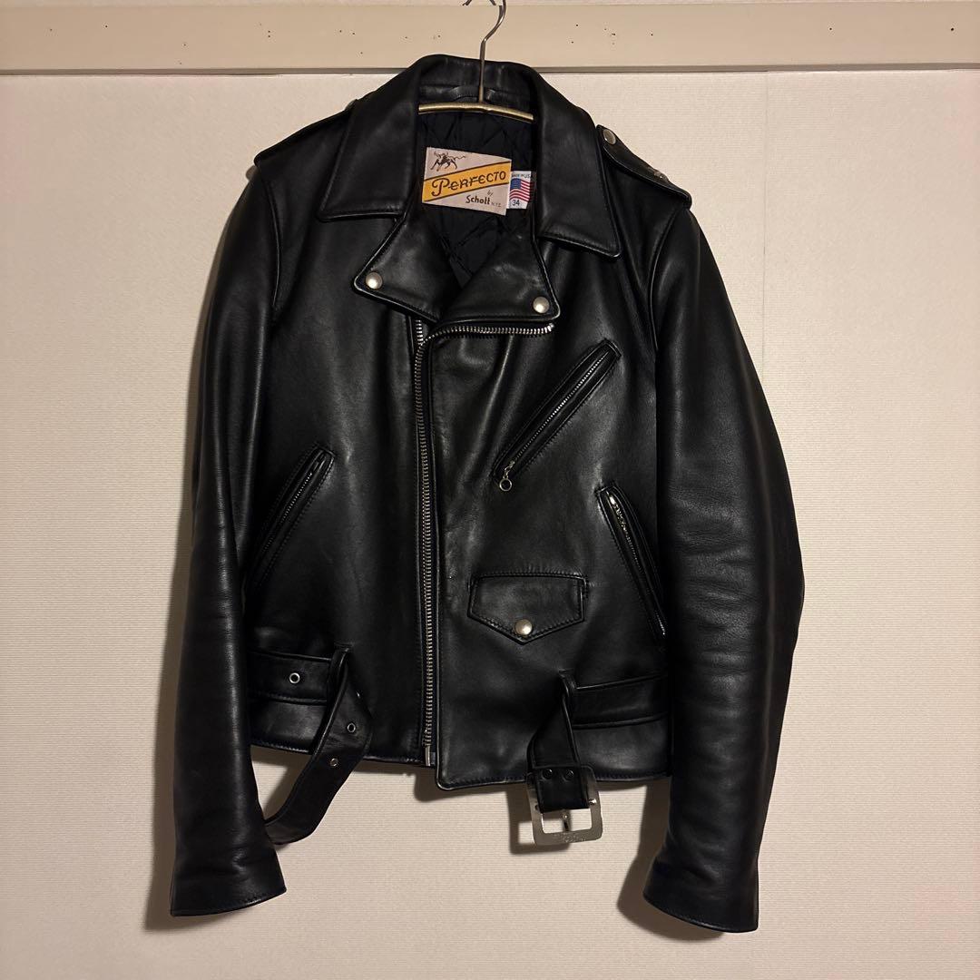 Schottショット　613 ワンスター　ダブルライダースジャケット　牛タグ34