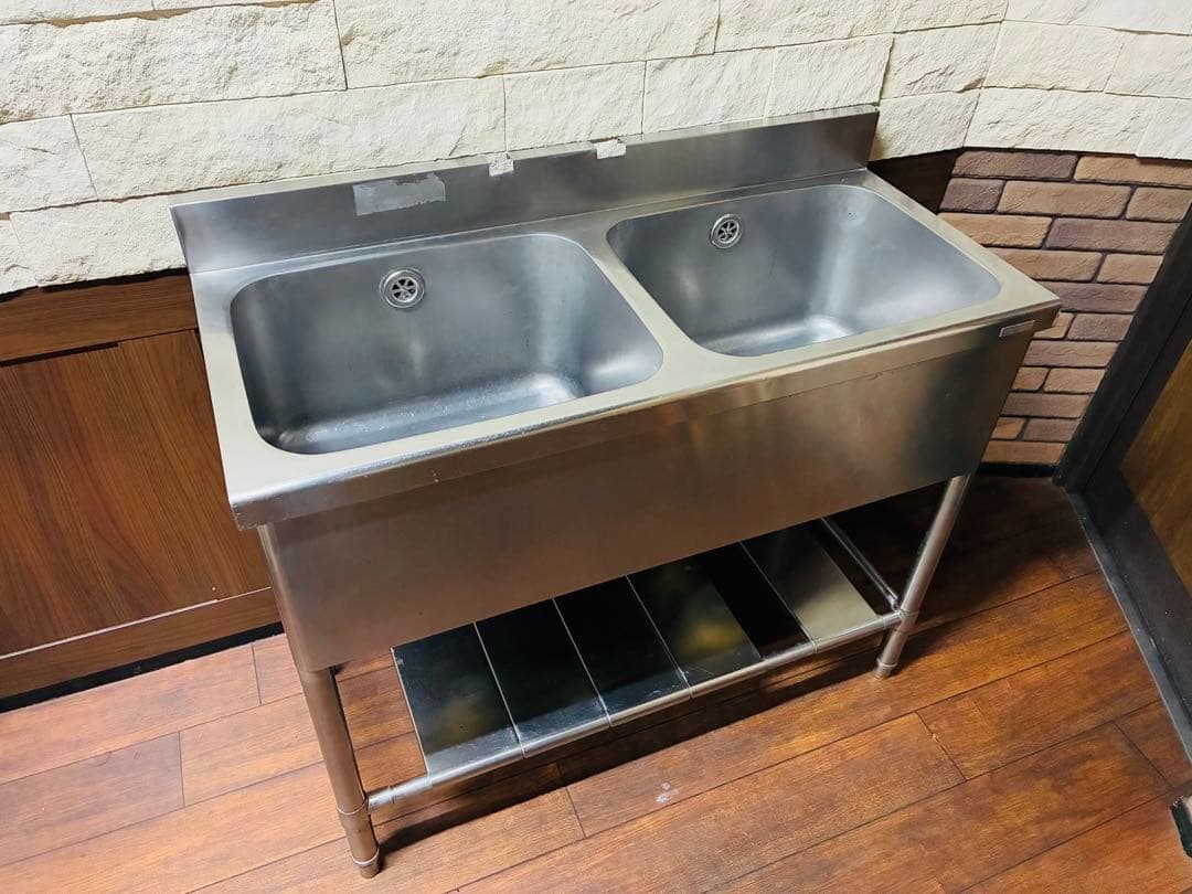 ★ 引取歓迎！クリナップ製 業務用 ステンレス二槽式シンク ★