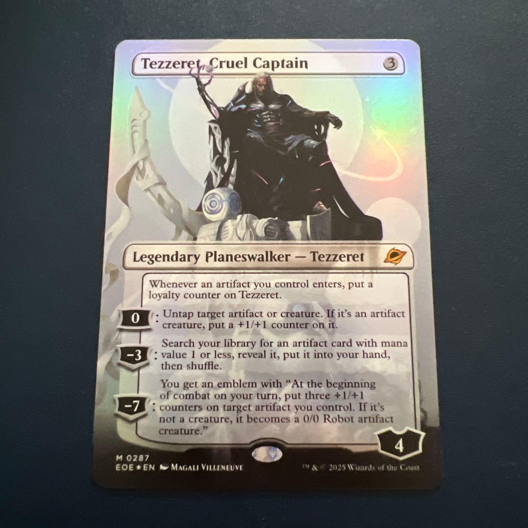 【mtg】冷酷な船長、テゼレット 英語版ボーダーレスFoil 久遠の終端 EOE