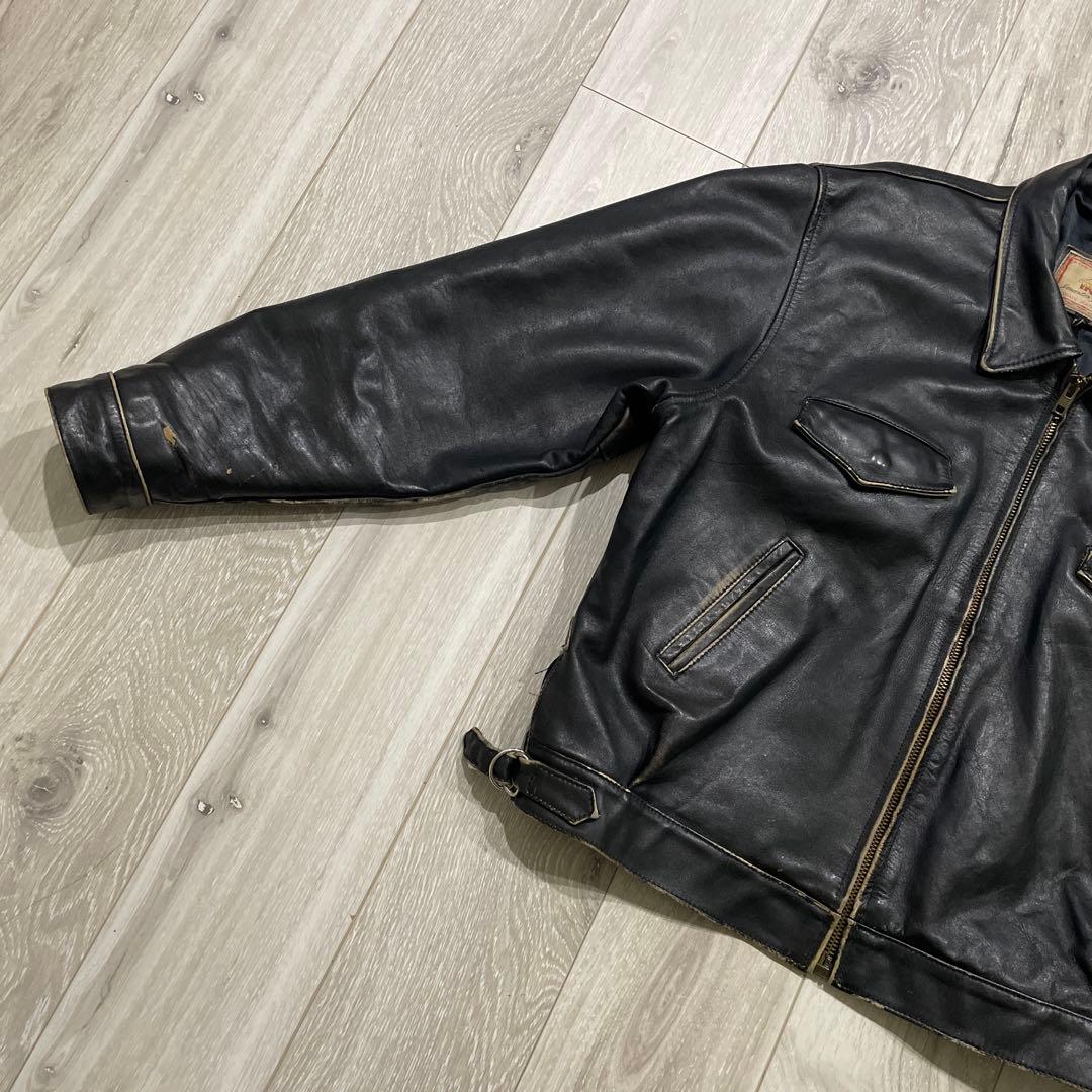 80s Lee TREVOR 2XL レザージャケット ライダースジャケット - メルカリ