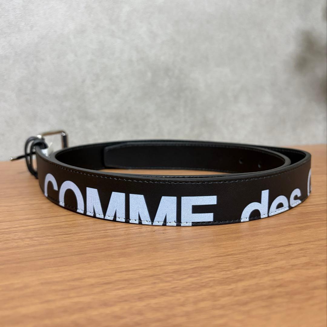 【美品】COMME des GARÇONS ロゴ ベルト ブラック