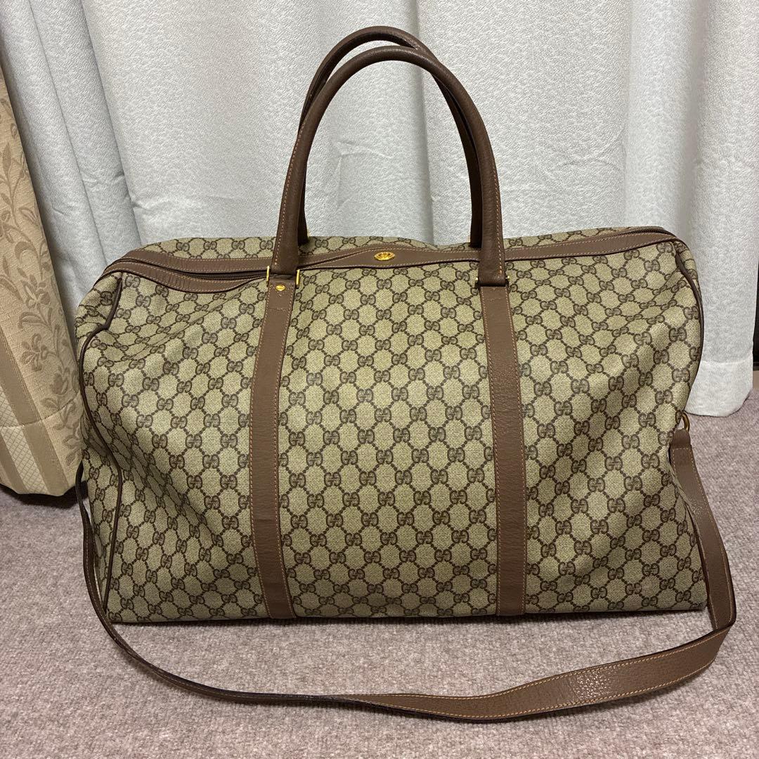 GUCCI GGキャンバス ボストンバッグ