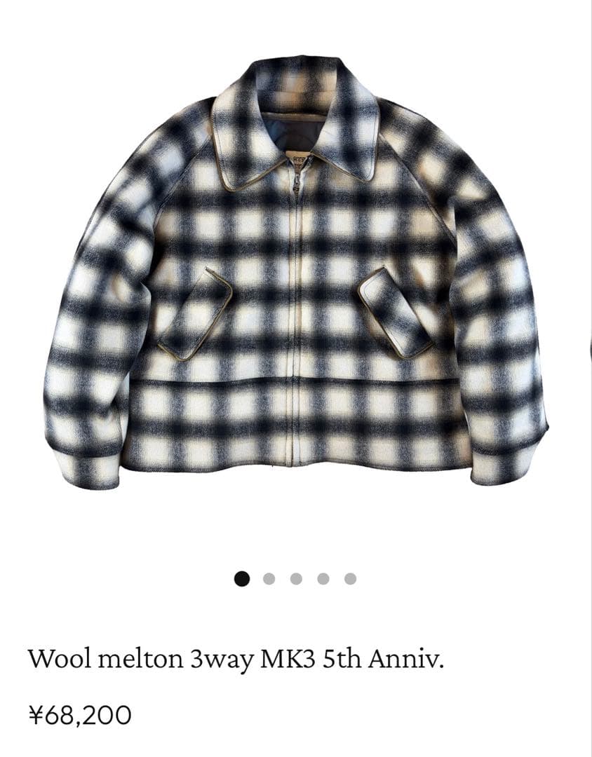 【ATRCTR】Wool melton 3way MK3 5th Anniv.