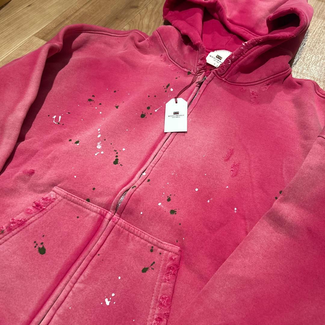 mooji mooji【新品未使用】ヴィンテージスウェットフーディー S MOOJI MOOJI US Oversize Zip Up Hoodie Aged Blac