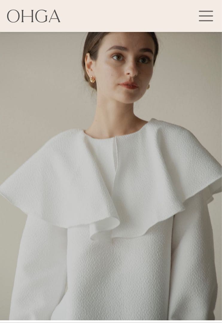 ohga ビッグカラーブラウス