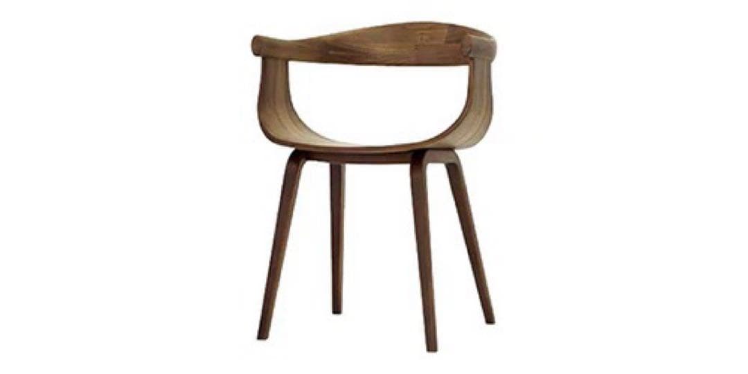 木製モダンアームチェア ブラック②