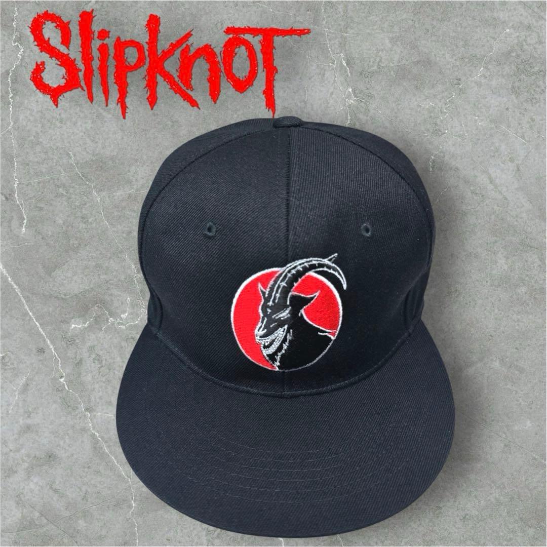 激レア 90s SLIPKNOT ブラックゴート 刺繍キャップ