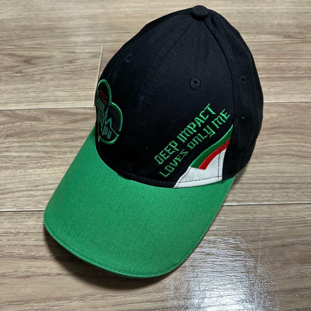 ラヴズオンリーユー　キャップ　帽子　グリーン DEEP IMPACT レア　競馬 ラヴズオンリーユー キャップ 帽子 グリーン DEEP IMPACT レア 競馬